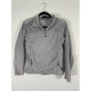 Mountain Hardwear‎ Womens Jacket Size Small Gray Pyxis Fleece Full Zip Mock Neck